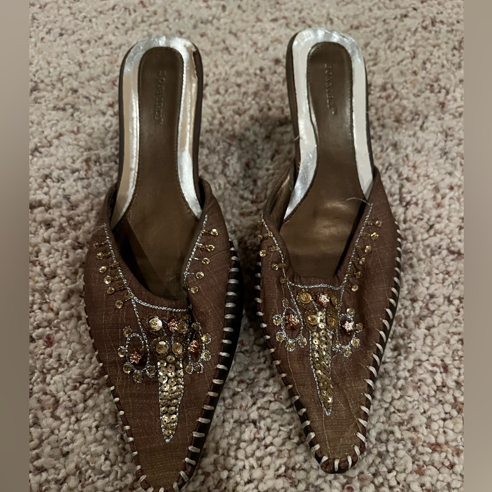 Bonnibel sequined mules 8.5 small heel